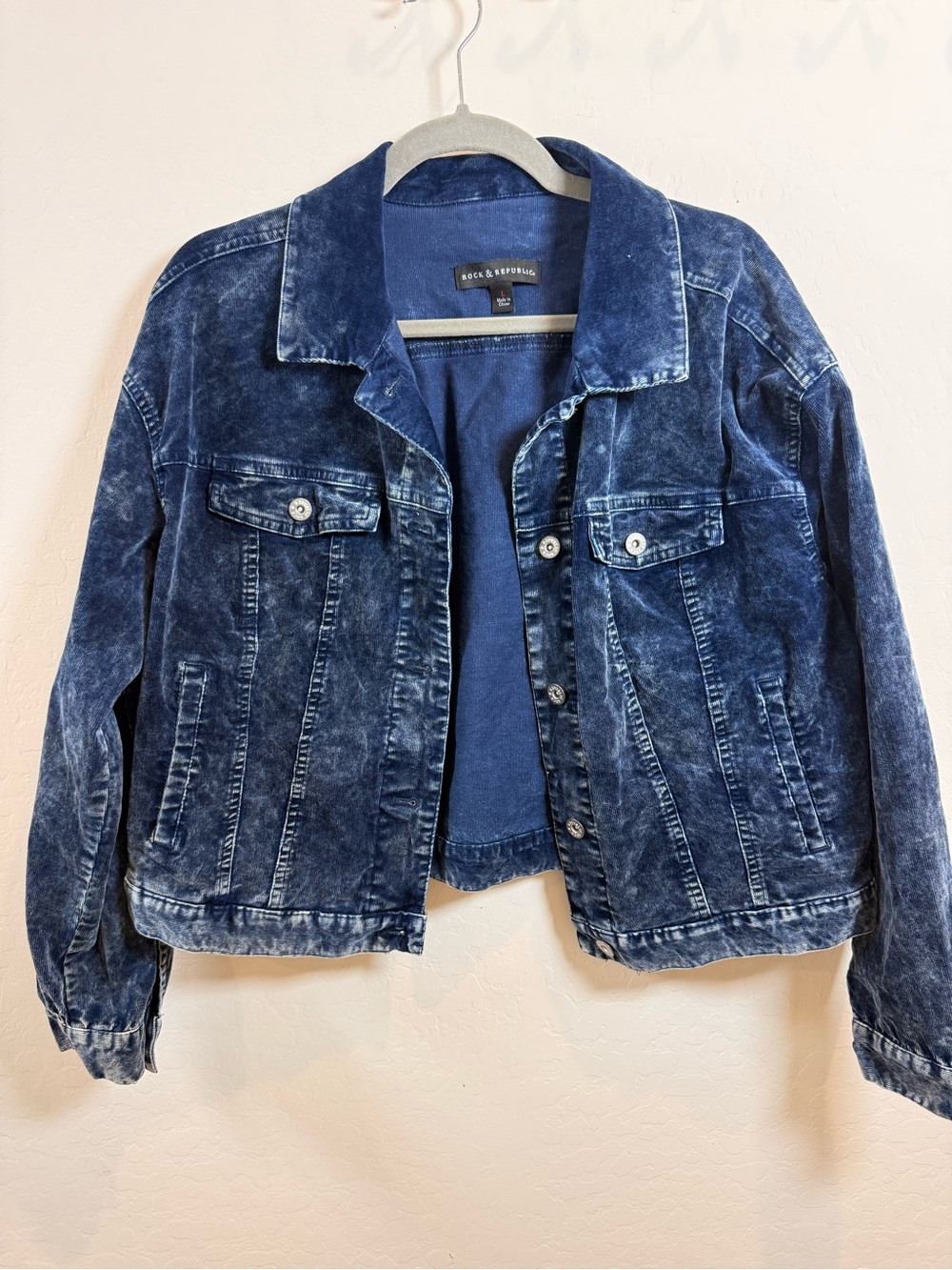 Rock & Republic Blue Denim Jacket - Women’s Washed Trucker